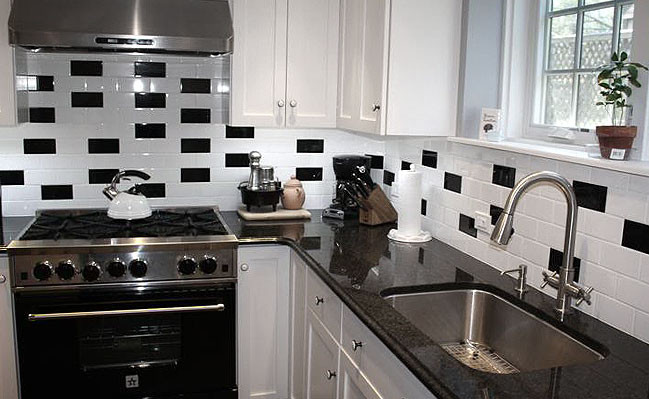 Black And White Kitchen Backsplash
 Black and White Backsplash Tile s