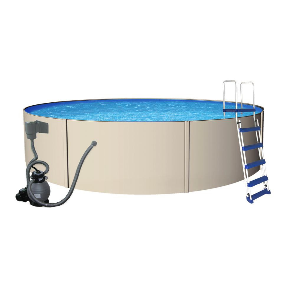12 Above Ground Pool
 Blue Wave Rugged Steel 12 ft Round x 48 in Deep Metal