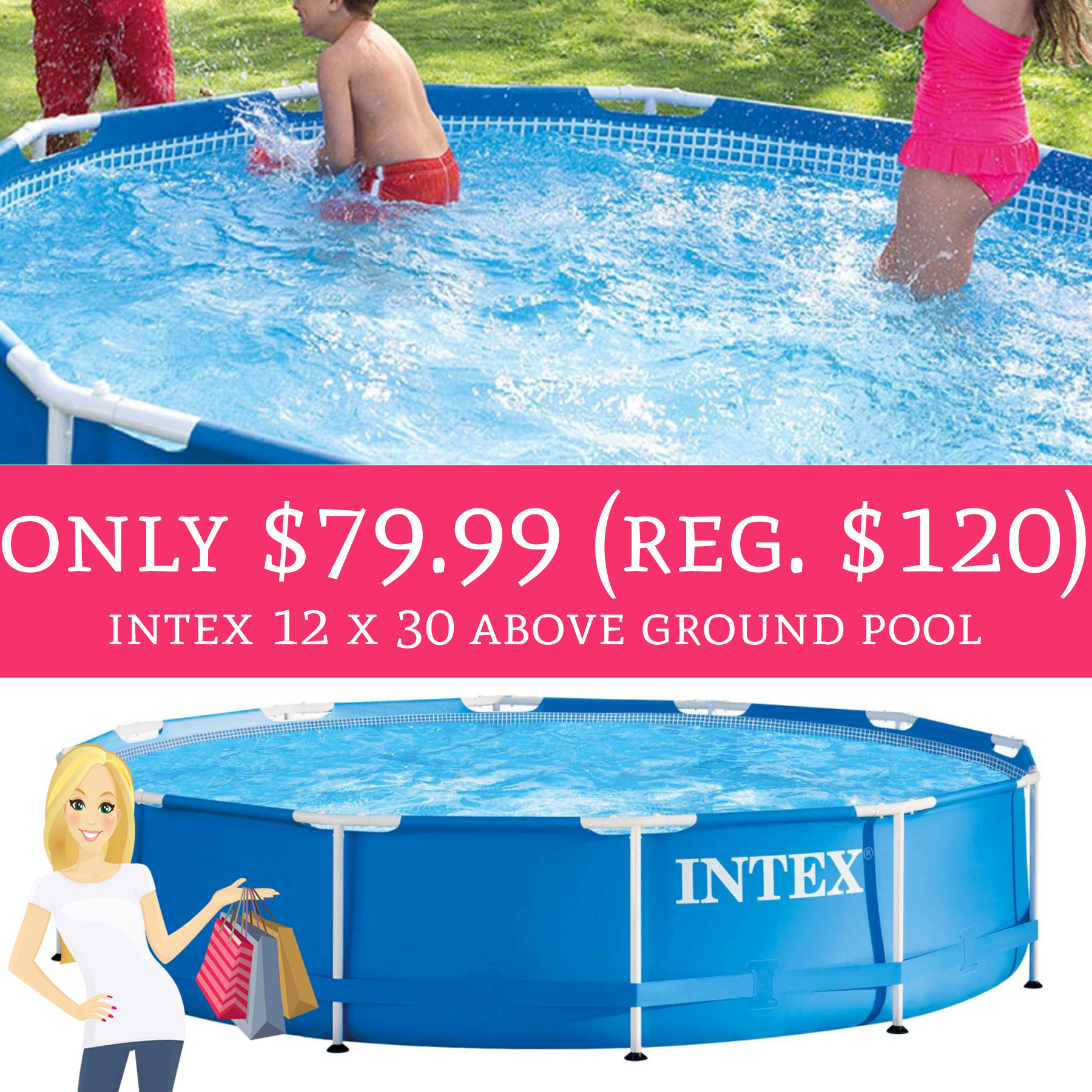 12 Above Ground Pool
 WOW ly $79 99 Regular $120 Intex 12 x 30 Ground
