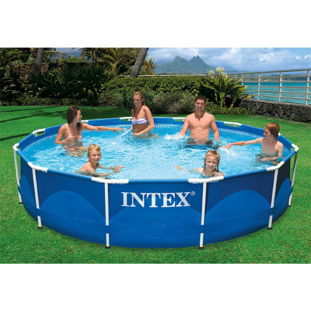 12 Above Ground Pool
 Intex 12 ft Round x 30 in D Metal Frame Ground