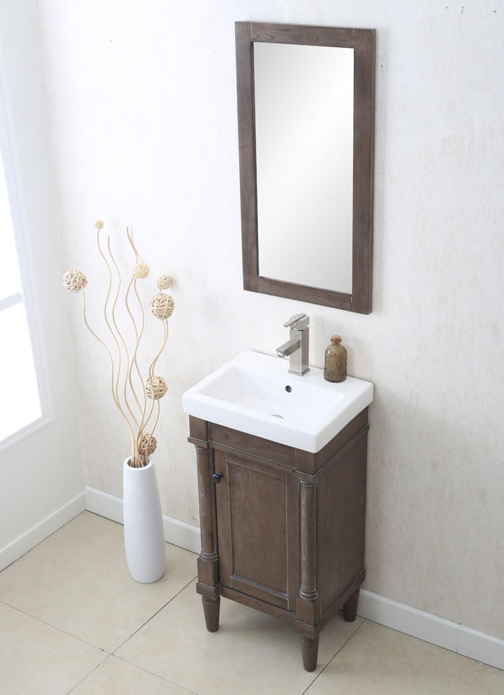 18 Bathroom Vanity
 Legion Furniture 18" Weathered Gray Sink Vanity No