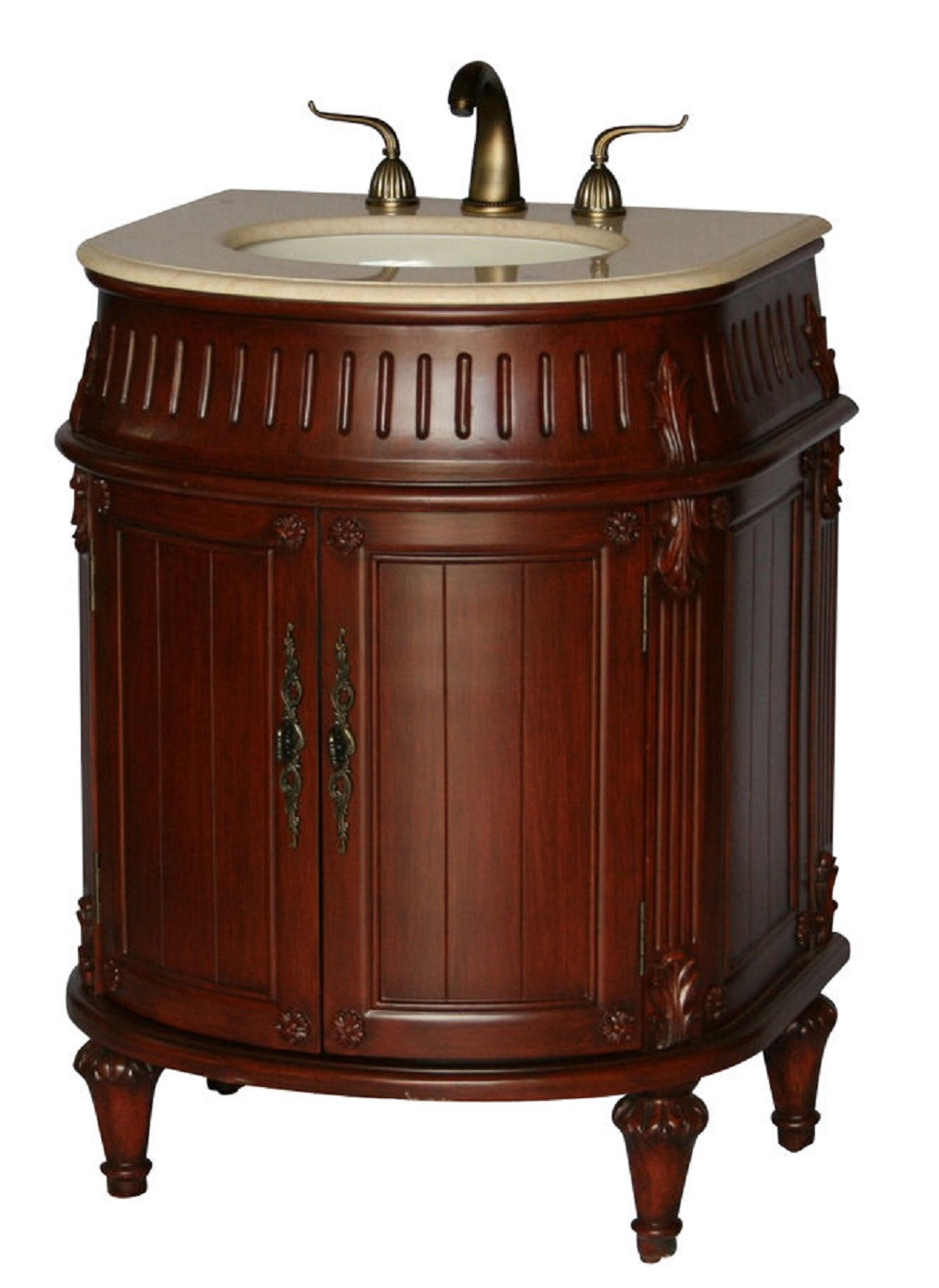 21 Inch Bathroom Vanity
 26 inch Bathroom Vanity Traditional Round Front Style