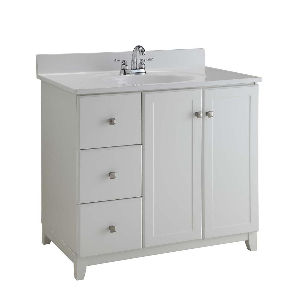 27 Bathroom Vanity
 Design House Ready to Assemble 36 in x 21 in x 33 in