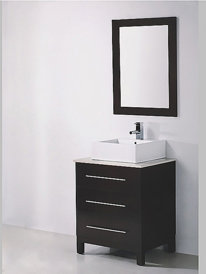 27 Bathroom Vanity
 27 5 Inch Single Sink Espresso Bathroom Vanity with Mirror