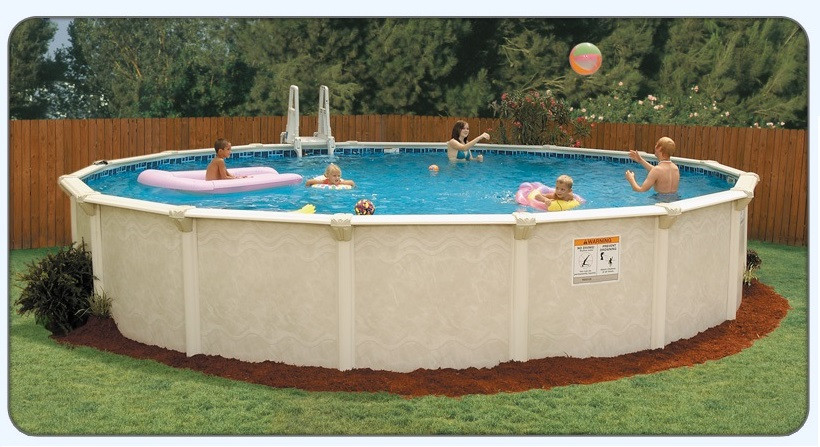 27 Foot Above Ground Pool
 27 Round 52" Embassy Century by H I I MFG of Doughboy