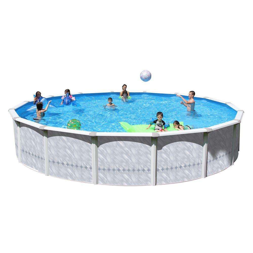 27 Foot Above Ground Pool
 Heritage Pools Taos 27 ft x 52 in Round Pool Package TA