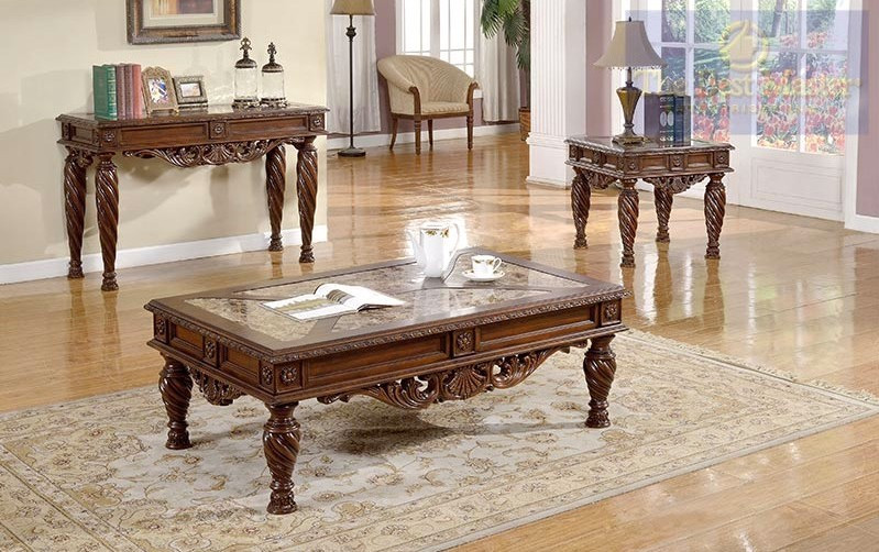 3 Piece Living Room Tables
 Ornate 3 Piece Living Room Table Set Traditional Style w