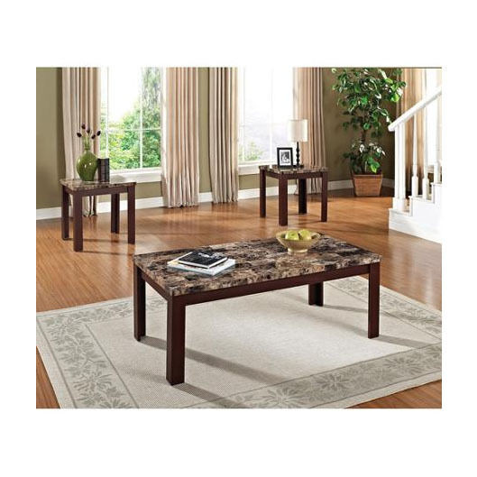3 Piece Living Room Tables
 Elegant Cherry 3 Piece Coffee and End Table Set Living