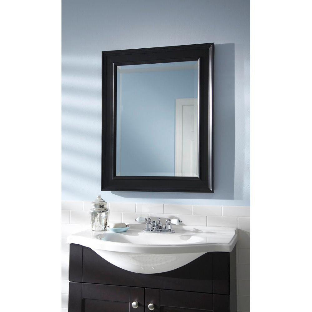 30 X 40 Bathroom Mirror
 Martha Stewart Living Grasmere 30 in x 24 in Black