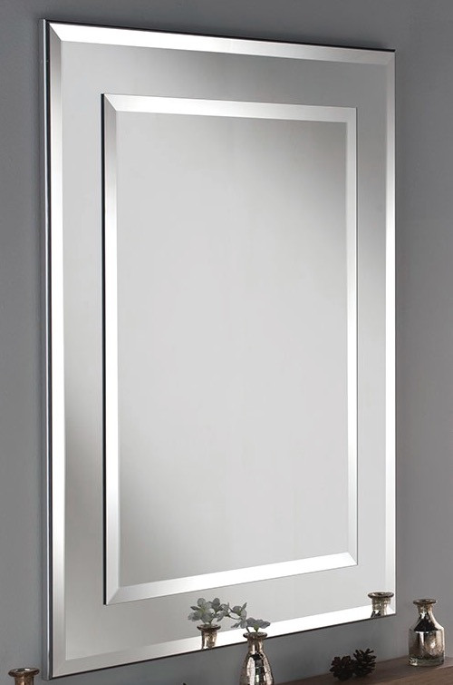 30 X 40 Bathroom Mirror
 Bronze tinted and Silver Bevelled MIrror 40" x 30