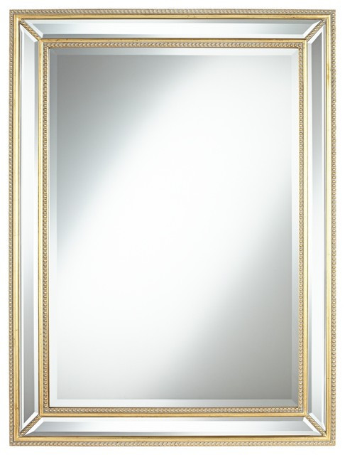 30 X 40 Bathroom Mirror
 Uttermost Palais Beaded 30" x 40" Gold Wall Mirror