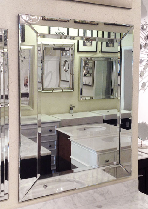 30 X 40 Bathroom Mirror
 Mirror with Mirrored Frame 30x40 TM
