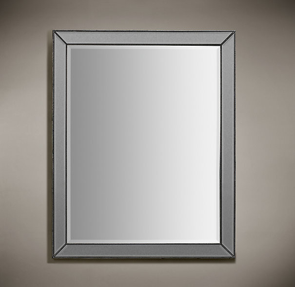 30 X 40 Bathroom Mirror
 Venetian Beaded Mirror Silver 30x40
