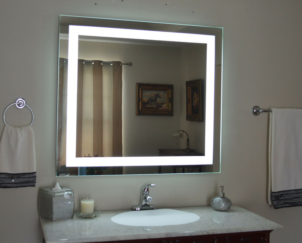 36 Bathroom Mirror
 Lighted bathroom vanity mirror led wall mounted 48