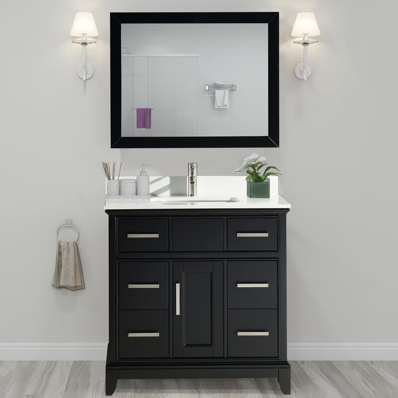 36 Bathroom Mirror
 Andover Mills Valor 36" Single Bathroom Vanity Set with