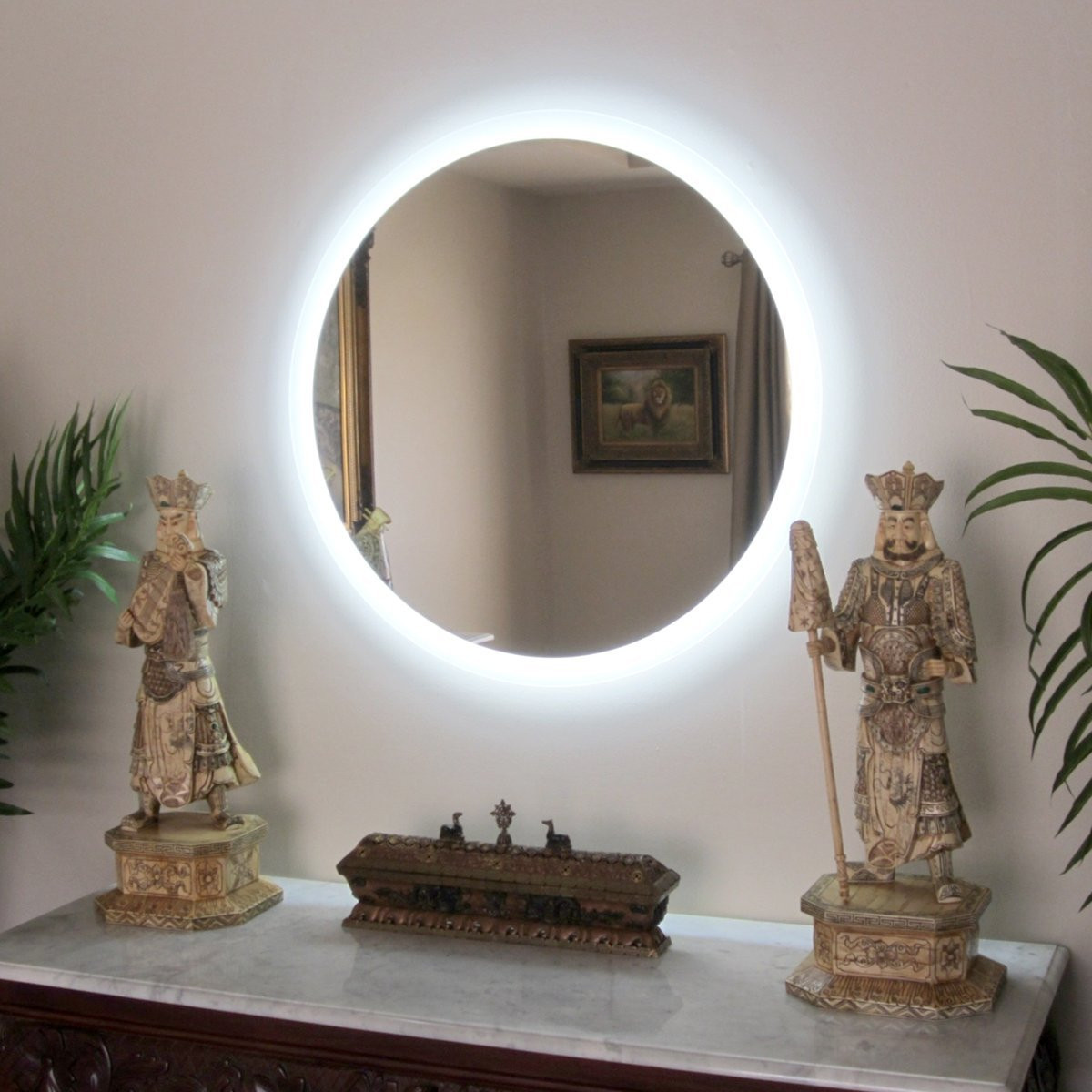36 Bathroom Mirror
 Side Lighted LED Bathroom Vanity Mirror 36" x 36" Round