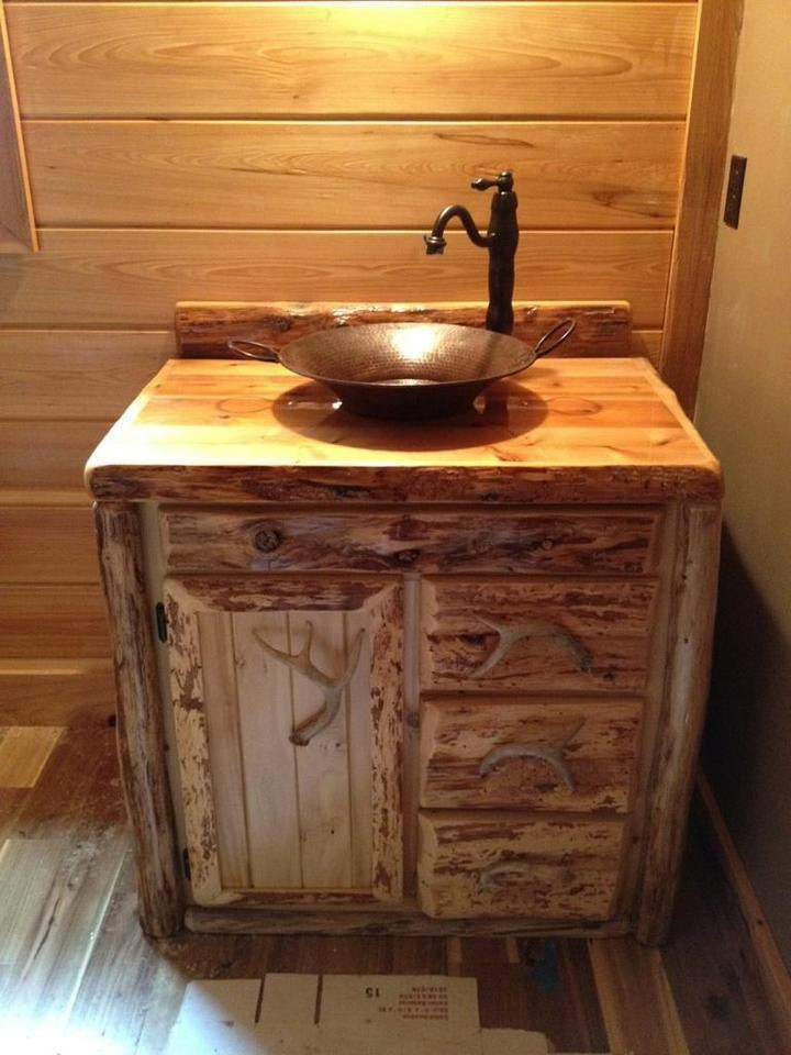 36 Inch Rustic Bathroom Vanity
 Custom Rustic Cedar Bathroom Vanity Cabinet 36 Inch