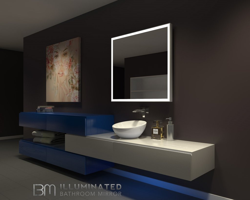 36 X 36 Bathroom Mirror
 Dimmable Lighted bathroom mirror Galaxy 40 x 36 – IB mirror