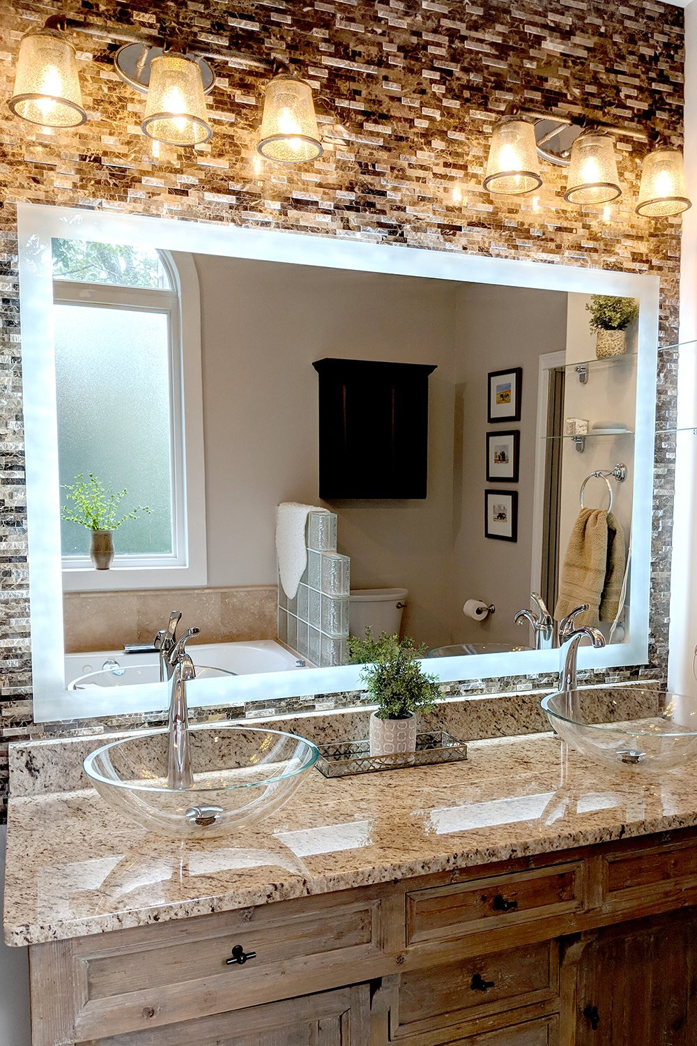 36 X 36 Bathroom Mirror
 Side Lighted LED Bathroom Vanity Mirror 48" x 36