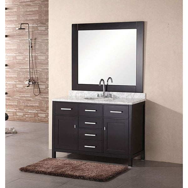 48 Inch Bathroom Mirror
 Shop Design Element 48 inch Lindon Modern Bathroom Vanity