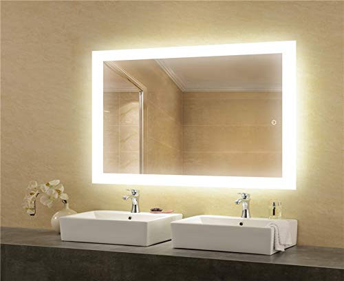 48 Inch Bathroom Mirror
 36 x 48 Inch LED Bathroom Lighted Mirror Defogger f