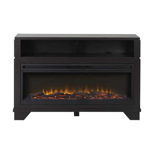 48 Inch Electric Fireplace
 Nereto 48 inch Wide Media Fireplace in Black Free