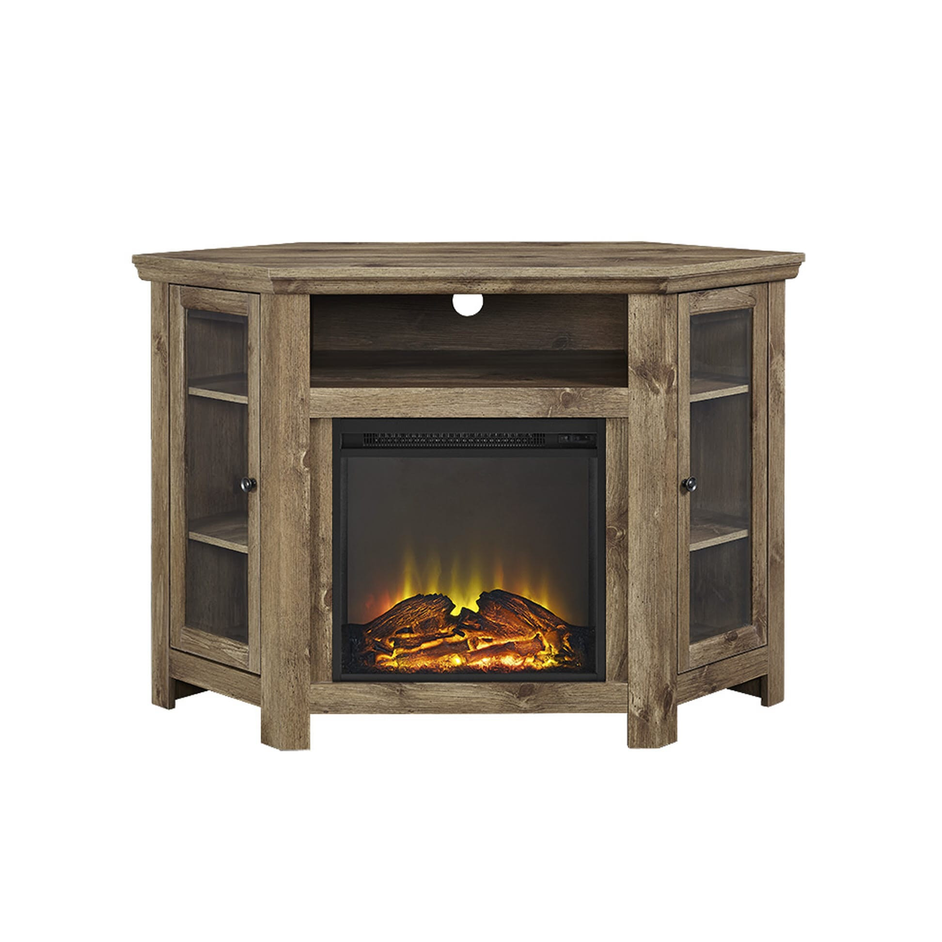 48 Inch Electric Fireplace
 Jackson 48 Inch Corner Fireplace TV Stand Barnwood by