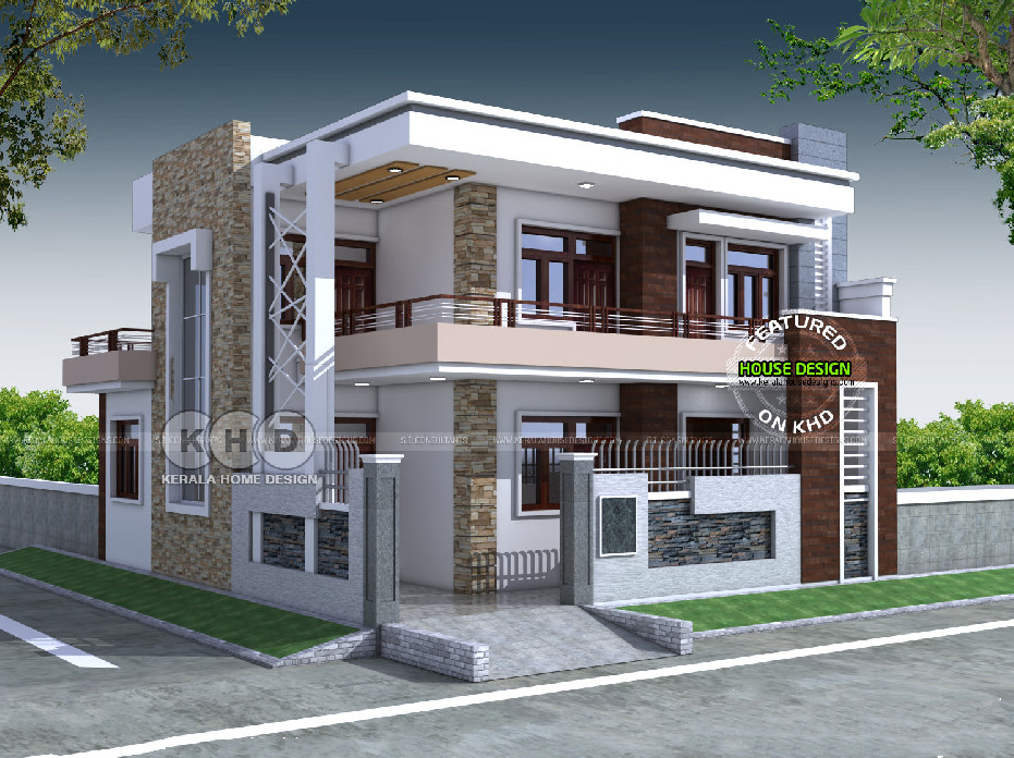5 Bedroom Modern House Plans
 37 feet by 42 Home plan with 5 Bedroom Contemporary House