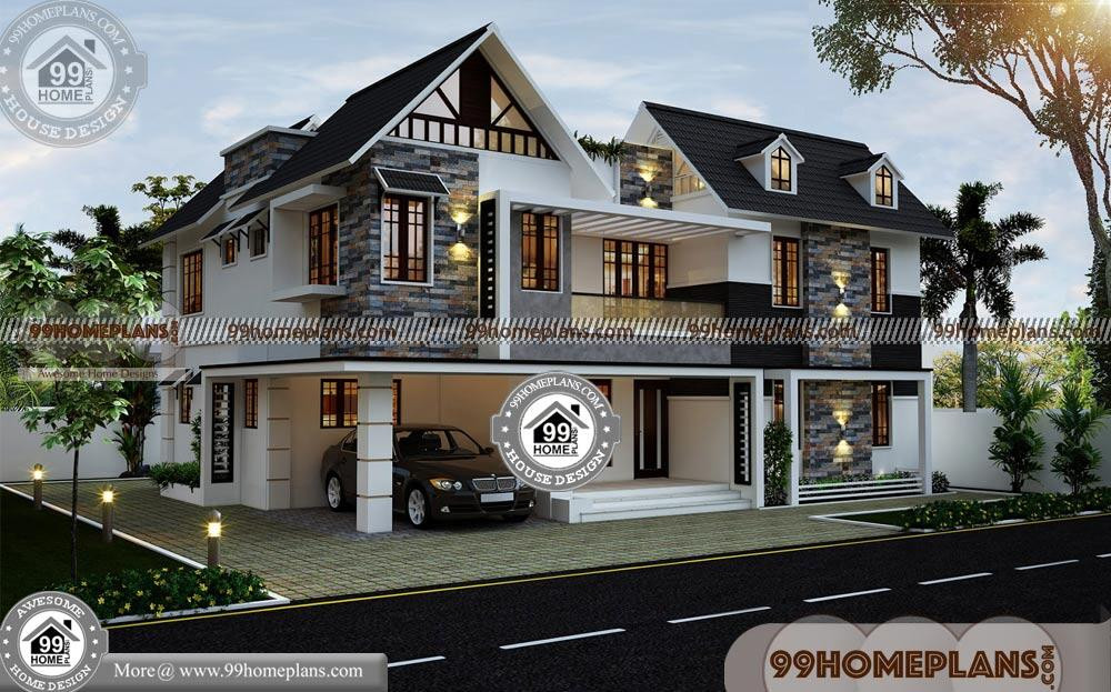 5 Bedroom Modern House Plans
 Simple 5 Bedroom House Plans with Double Floor Traditional