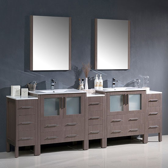 96 Inch Bathroom Vanities
 Fresca Torino double 96 inch Modern Bathroom Vanity