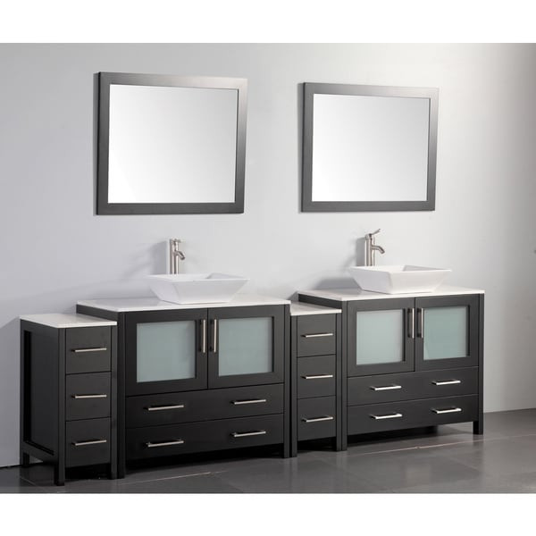 96 Inch Bathroom Vanities
 Shop Vanity Art 96 Inch Double Sink Bathroom Vanity Set