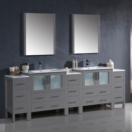 96 Inch Bathroom Vanities
 Fresca Torino double 96 inch Modern Bathroom Vanity