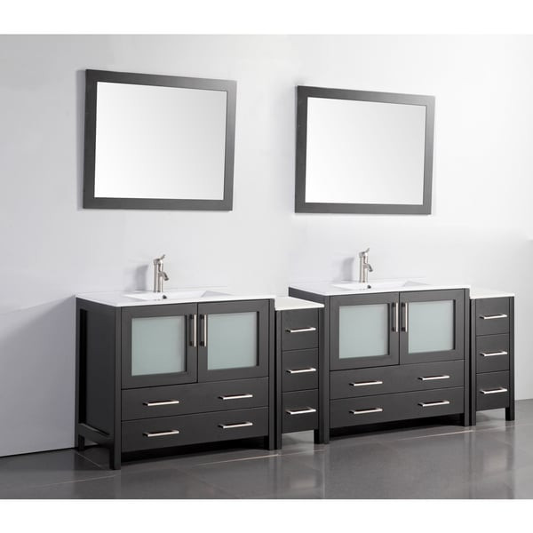 96 Inch Bathroom Vanities
 Shop Vanity Art 96 Inch Double Sink Bathroom Vanity Set 10