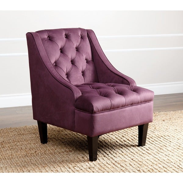 Abbyson Living Chair
 ABBYSON LIVING Laguna Tufted Purple Swoop Chair