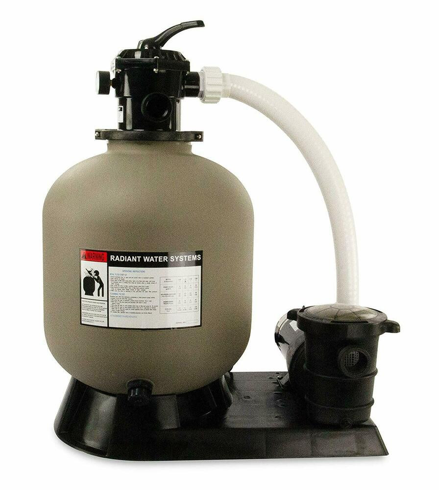 Above Ground Pool Filter System
 Rx Clear™ Radiant Ground Swimming Pool Sand Filter