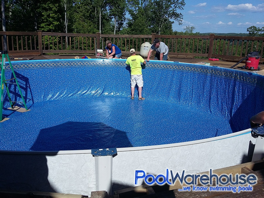 Above Ground Pool Liner Install
 Redoing An Old Ground Swimming Pool