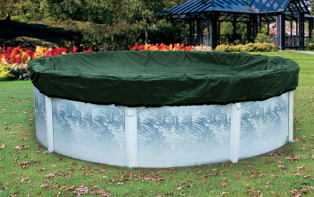 Above Ground Swimming Pool Covers
 24 Round Green SKIRTED Ground Swimming Pool Winter