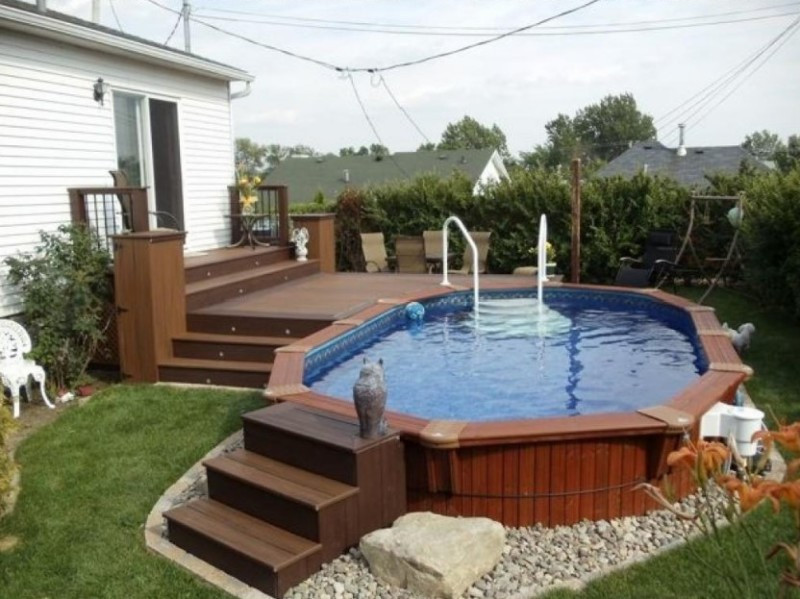 Above Ground Swimming Pool Decking
 40 Uniquely Awesome Ground Pools with Decks