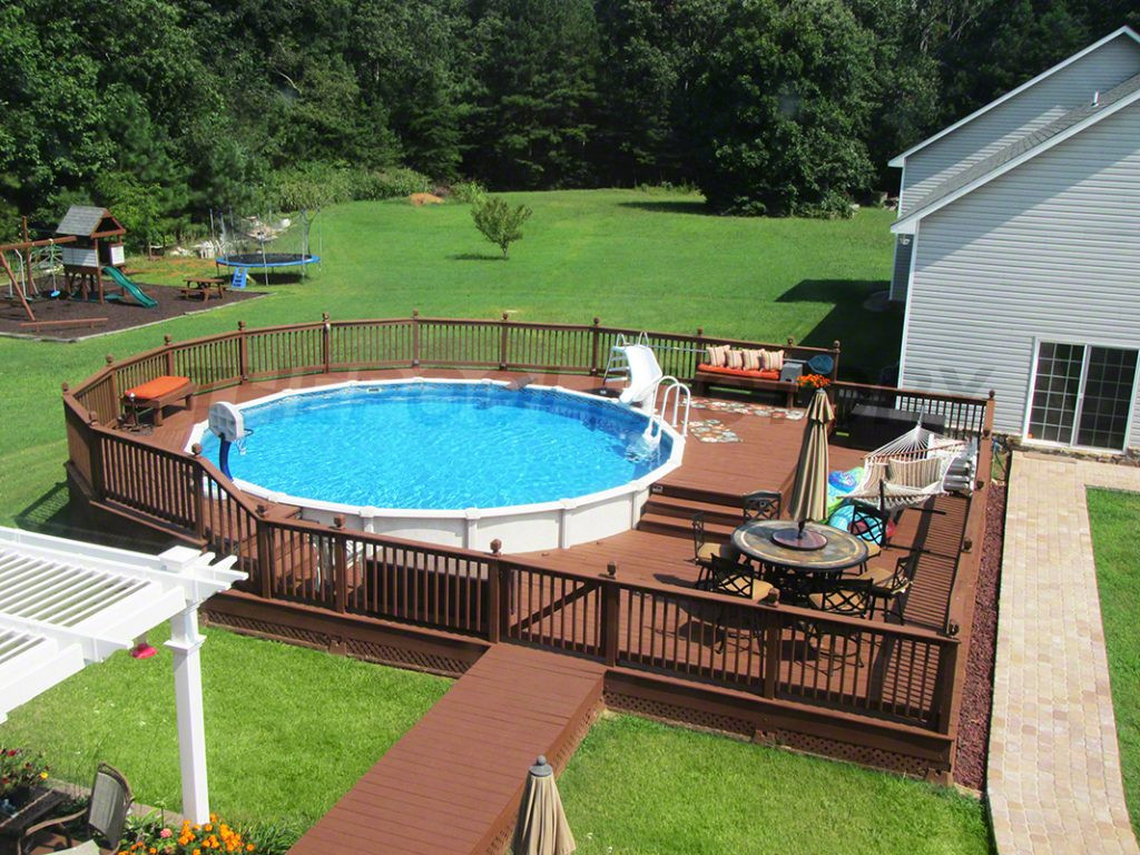 Above Ground Swimming Pool Decking
 Pool Deck Ideas Full Deck The Pool Factory