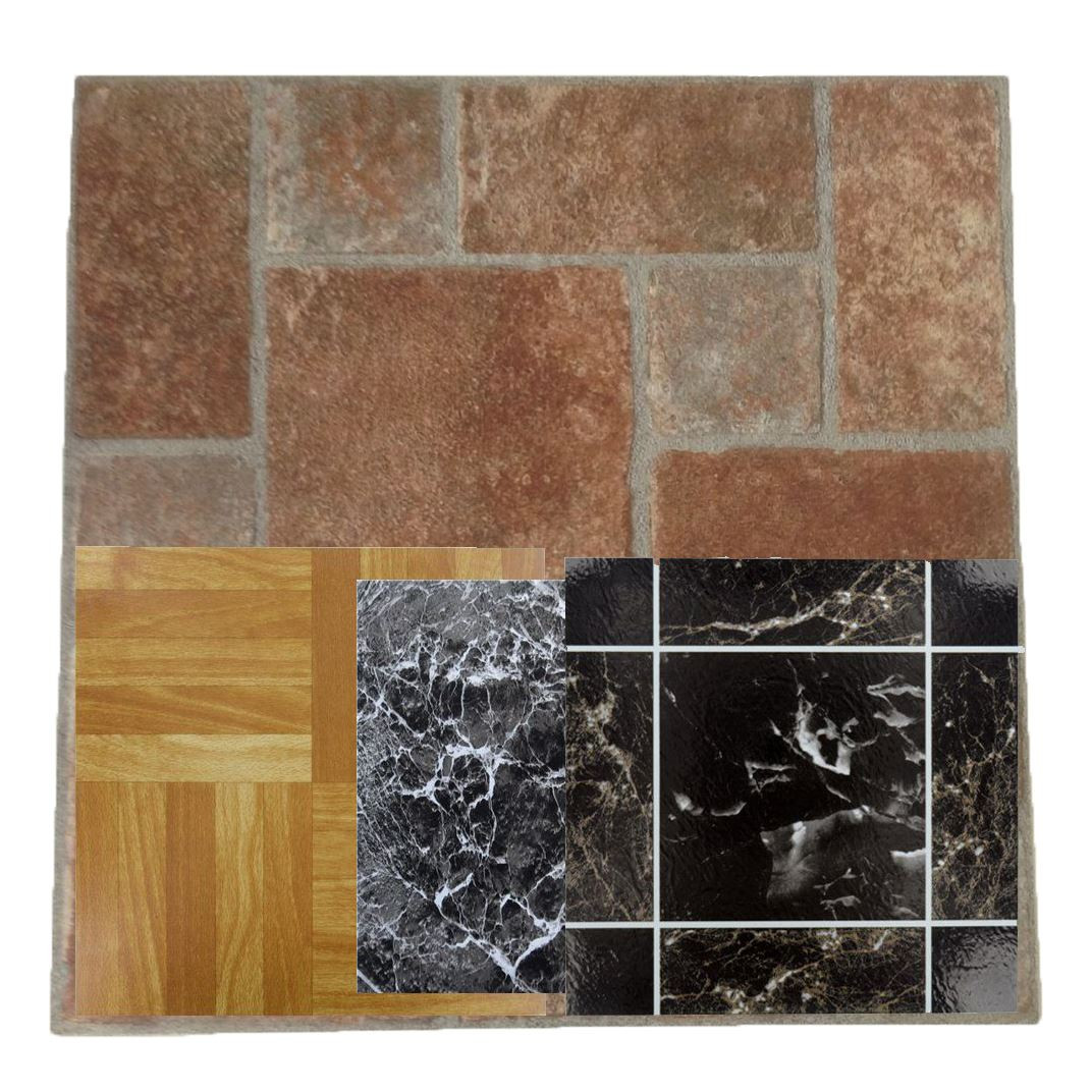 Adhesive Bathroom Floor Tiles
 4pcs Wood Vinyl Floor Tiles Self Adhesive Stick on House