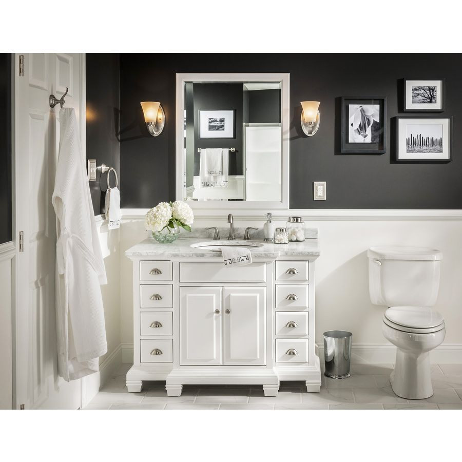 Allen Roth Bathroom Vanity
 Shop allen roth Vanover White Undermount Single Sink