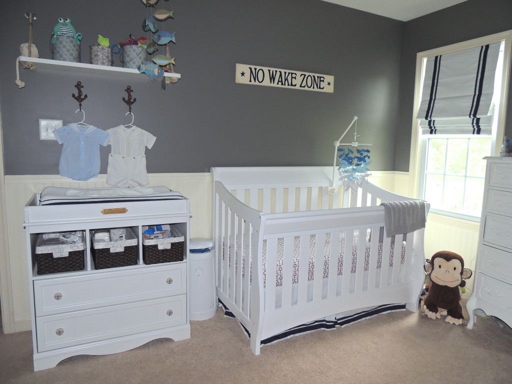 Anchor Baby Room Decor
 Gray & Navy Nautical Nursery Project Nursery