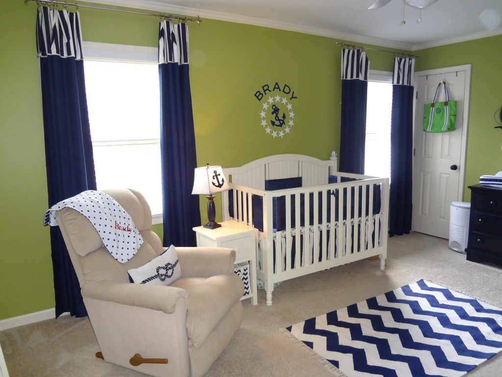 Anchor Baby Room Decor
 Green and Navy Nautical Nursery Project Nursery