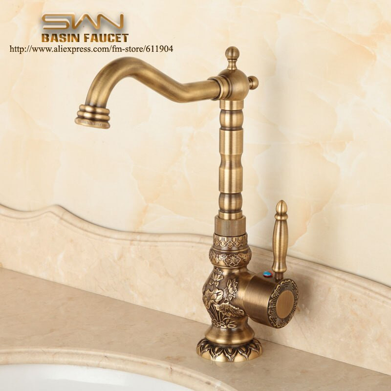 Antique Brass Bathroom Sink Faucets
 Aliexpress Buy Antique Brass Bathroom Faucet