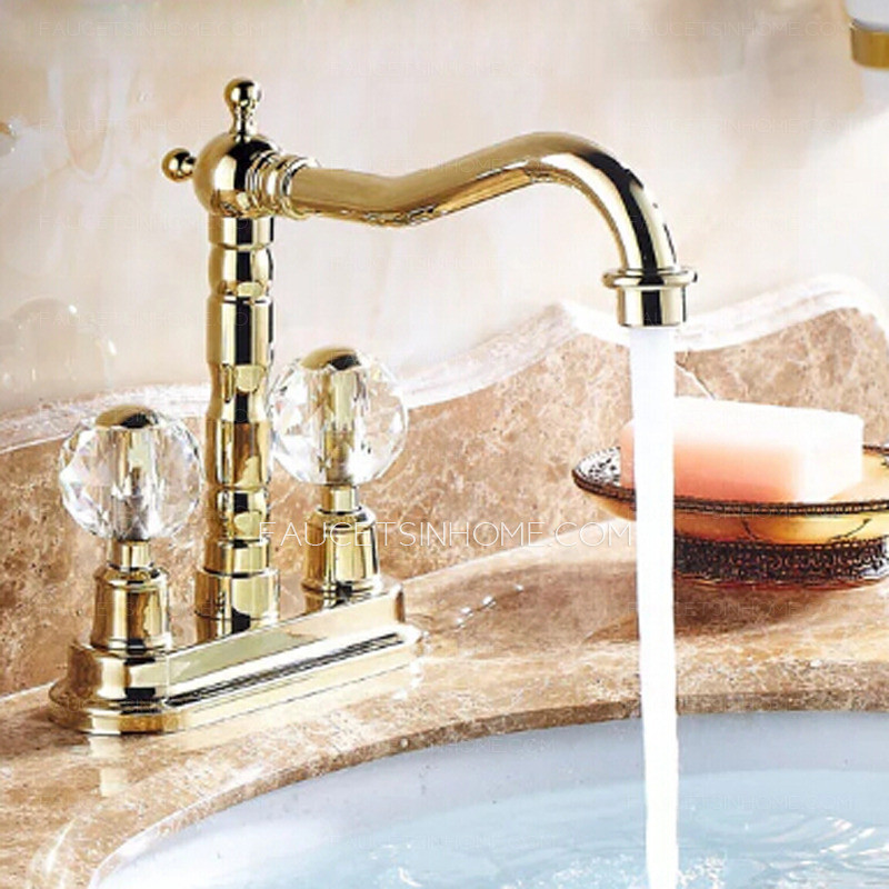 Antique Brass Bathroom Sink Faucets
 Lengthen Polished Brass Antique Bathroom Sink Faucets