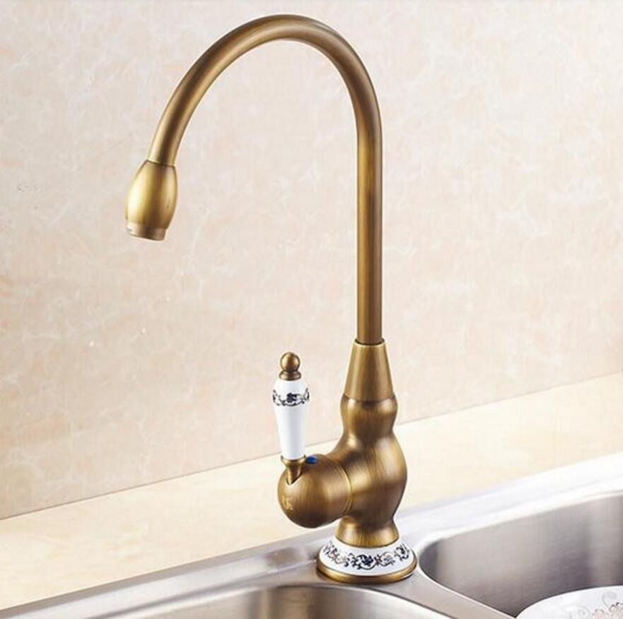 Antique Brass Bathroom Sink Faucets
 2016 ceramic Antique Brass kitchen faucet bathroom sink