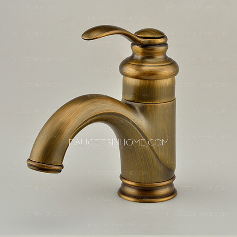 Antique Brass Bathroom Sink Faucets
 Antique Polished Brass e Hole Bathroom Sink Faucet