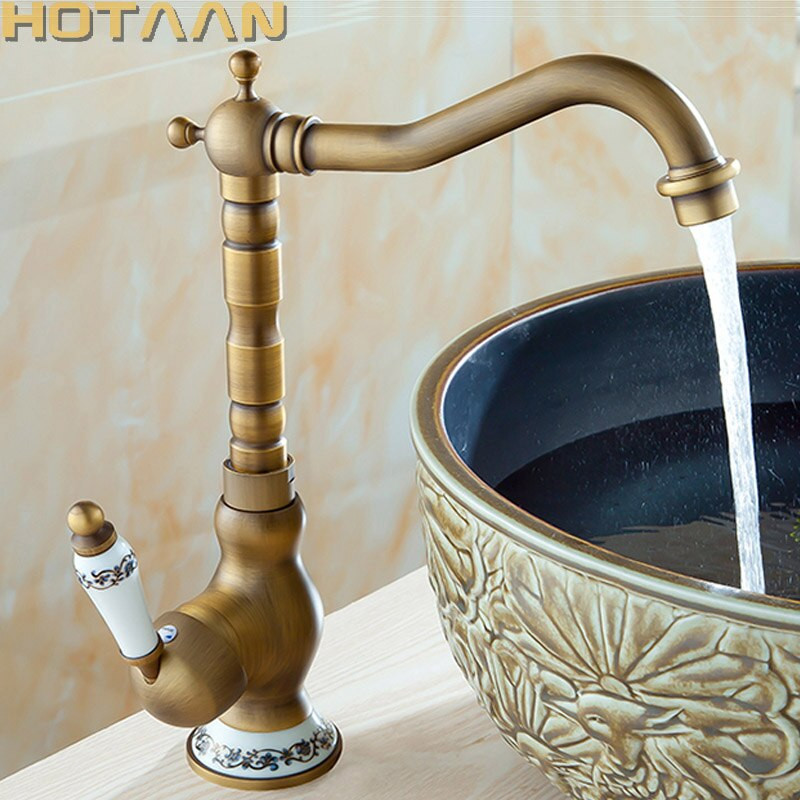 Antique Brass Bathroom Sink Faucets
 Antique Brass Basin Faucets Bathroom Sink Mixer Deck