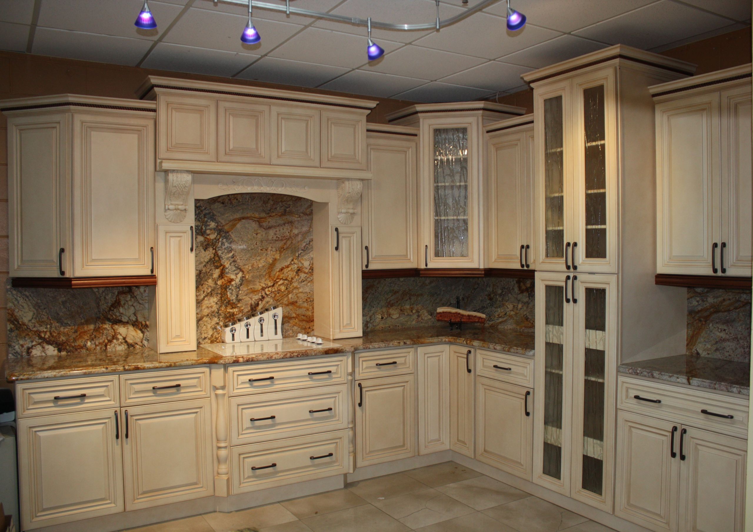 Antiqued Kitchen Cabinets
 Antique White Cabinets