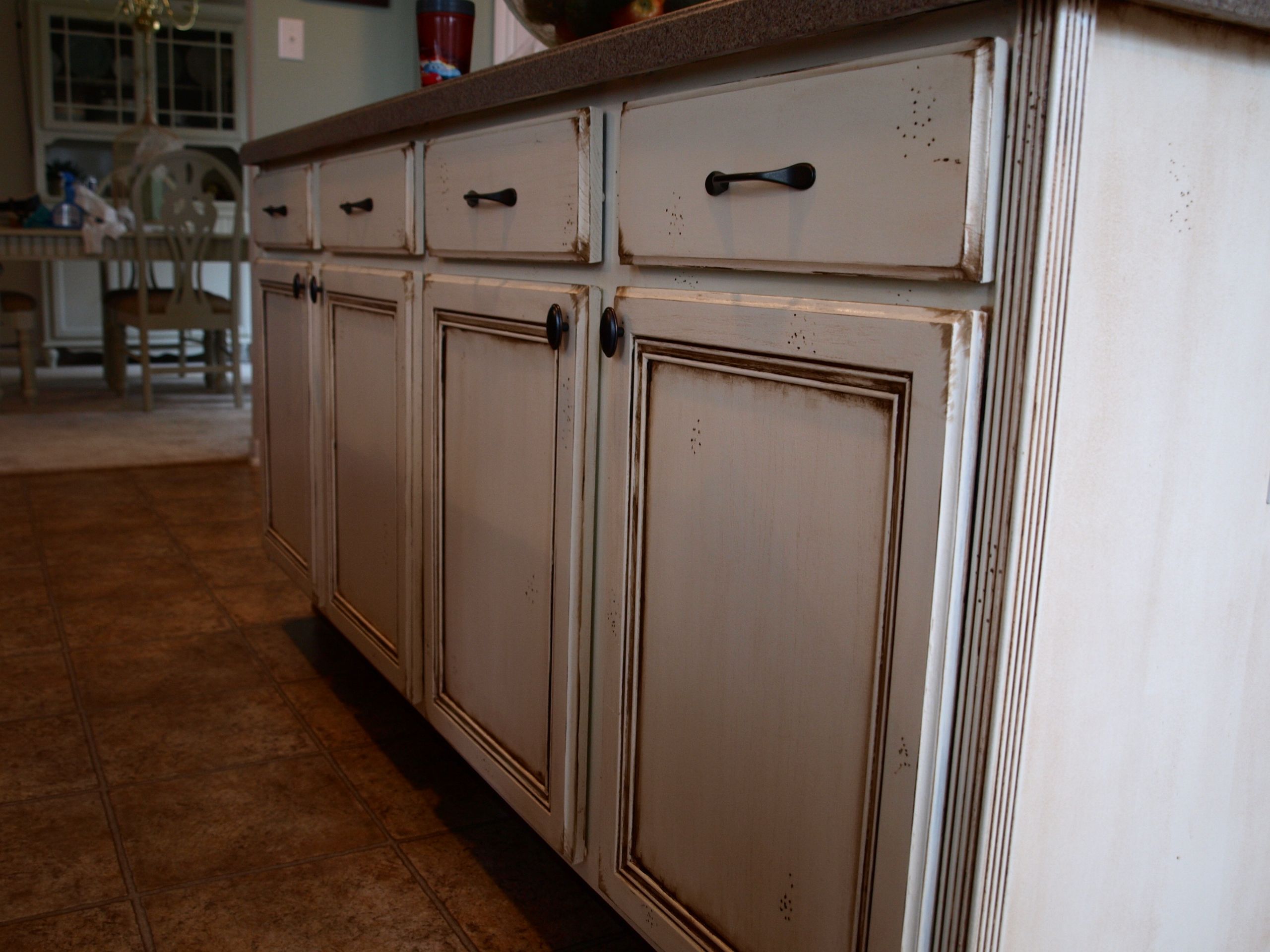 Antiqued Kitchen Cabinets
 How to Paint and Antique Kitchen Cabinets my way
